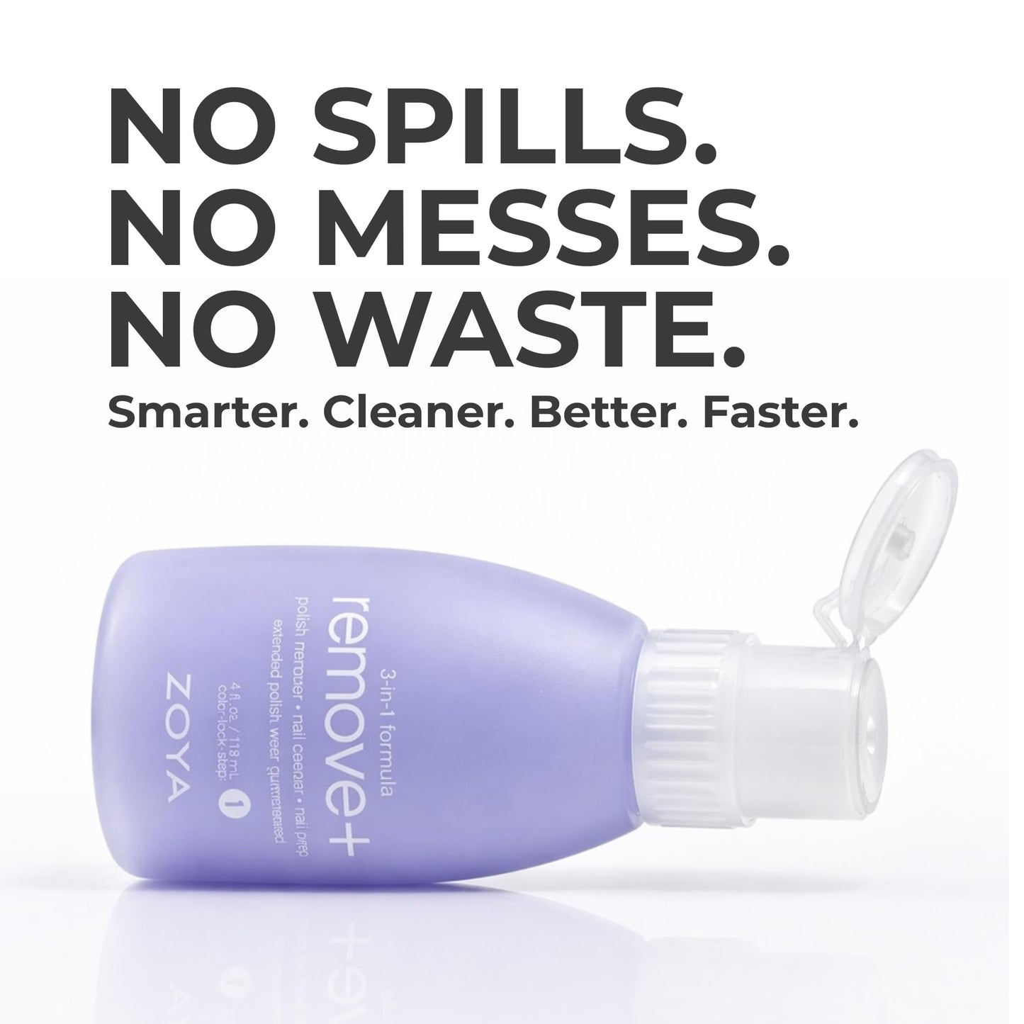 ZOYA Remove Plus 3 in 1 Formula - Liquid Polish Remover, Nail Cleaner, Nail Prep, 8 Fl Oz