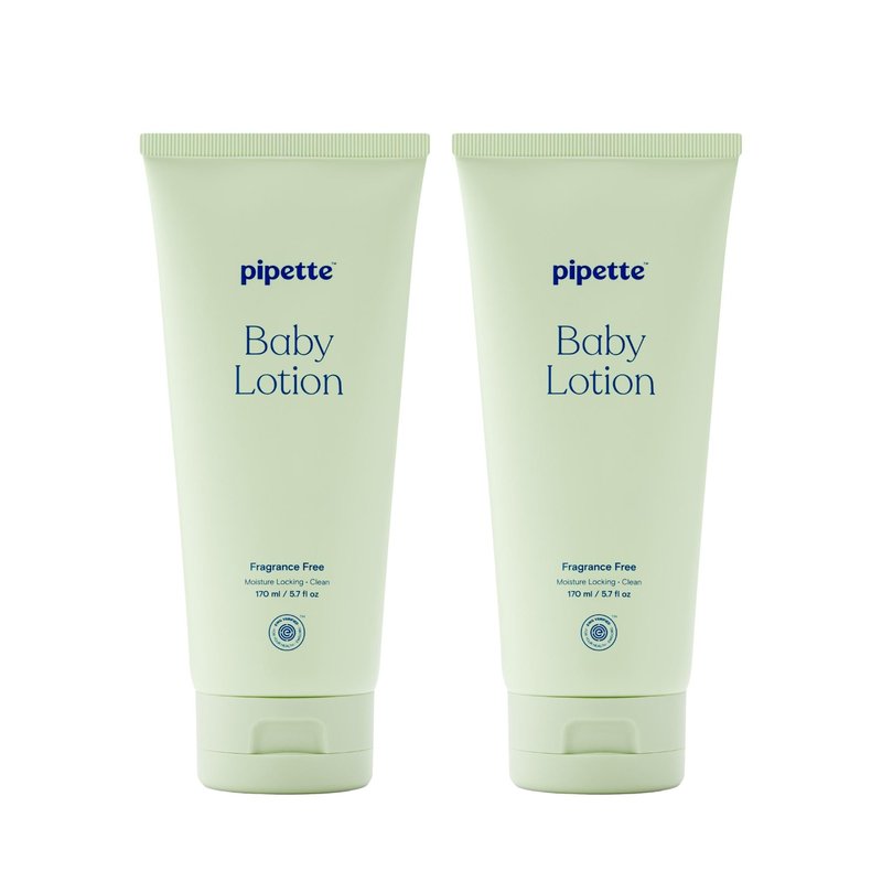 Pipette Baby Lotion, Fragrance Free, 5.7 fl oz (Pack of 2), Unscented Baby Lotion for Newborn, Sensitive Skin, and Kids, Non-Toxic and Hypoallergenic, Made with Ceramides
