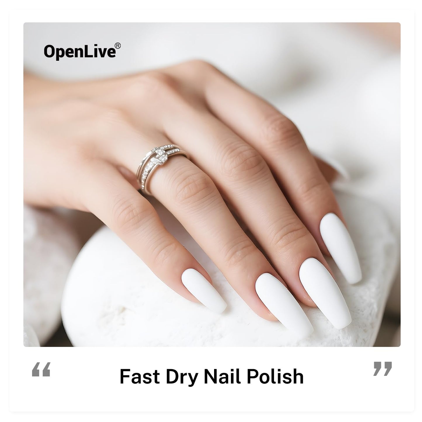 White Nail Polish - 16.5ml Quick Drying & Long Lasting Color | Perfect for DIY Home Manicure & Nail Art