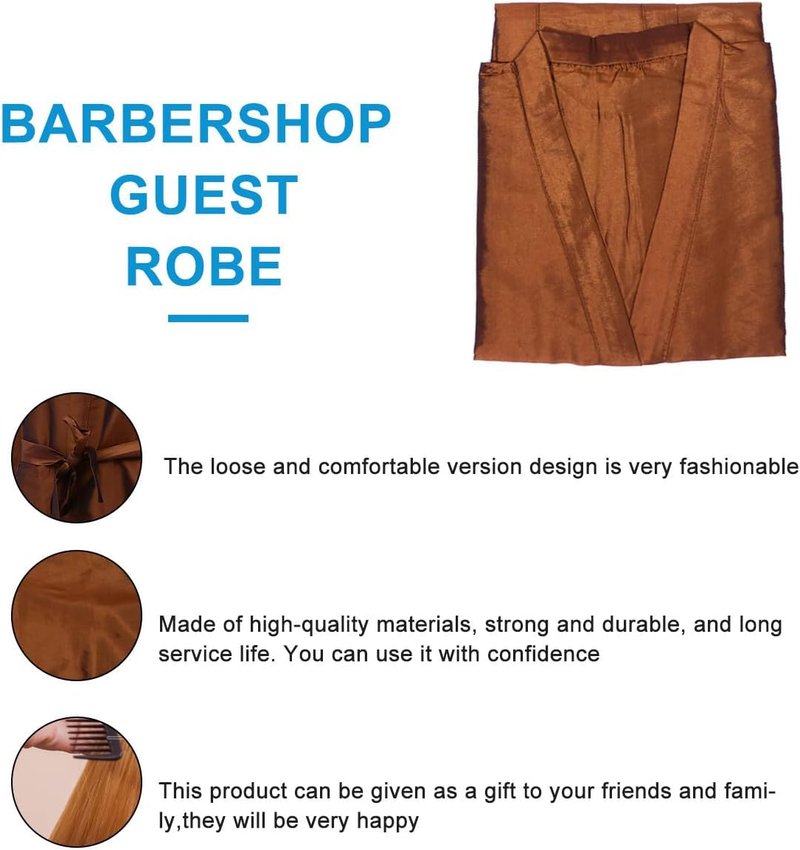 Skiennix Hair Cutting Apron - V Neck Barber Cape for Hair Dyeing & Styling | 39x24 Inch Protective Smock