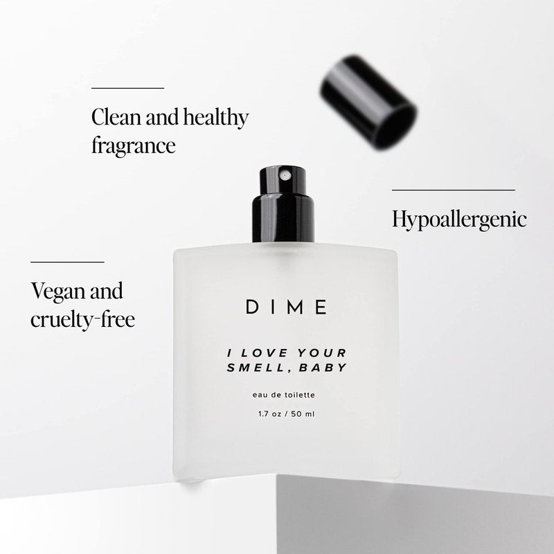 DIME Beauty Perfume I Love Your Smell, Baby, 1.7 oz / 50 ml - Sweet Floral Scent, Hypoallergenic, Clean Perfume, Eau de Toilette For Women