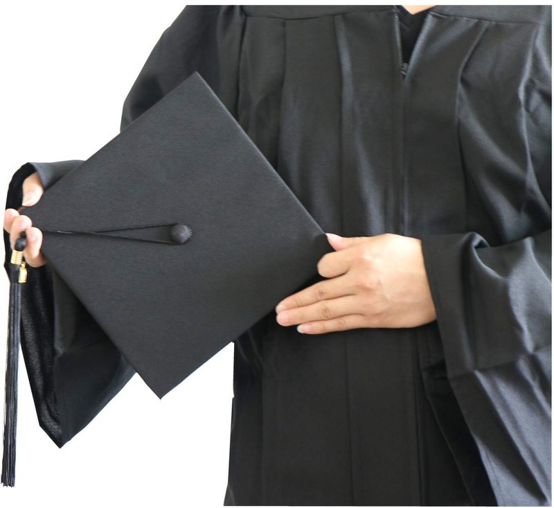 Newrara Graduation Unisex Matte Adult Graduation Cap with Tassel (Black)