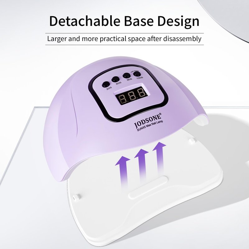 JODSONE U V LED Nail Lamp, Nail Dryer for Gel Polish with Led Light with Automatic Sensor & 4 Timers Purple