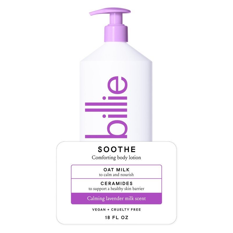 Billie Soothe Comforting Body Lotion, Oat Milk + Ceramides, 18oz