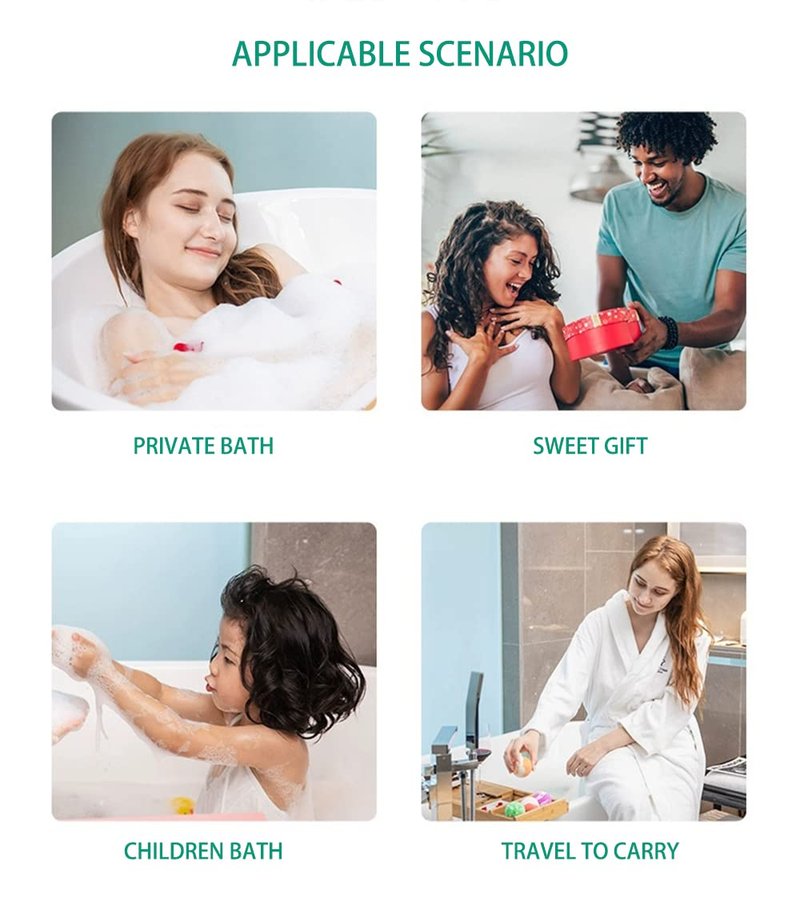 LeapLife Bath Bombs Gift Set,Organic Handmade Large Fizzer with 100% Natural Materials for Kids, Women Men, Best Gift for All Festivals including lemon, rose, lavender, vanilla, green tea, ocean(6pcs)