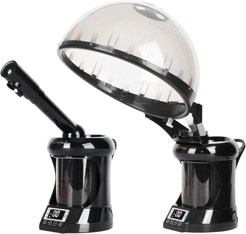 Hair Steamer | 2-in-1 Ozone Facial Steamer for Home & Salon - Portable Moisturizing Hydration