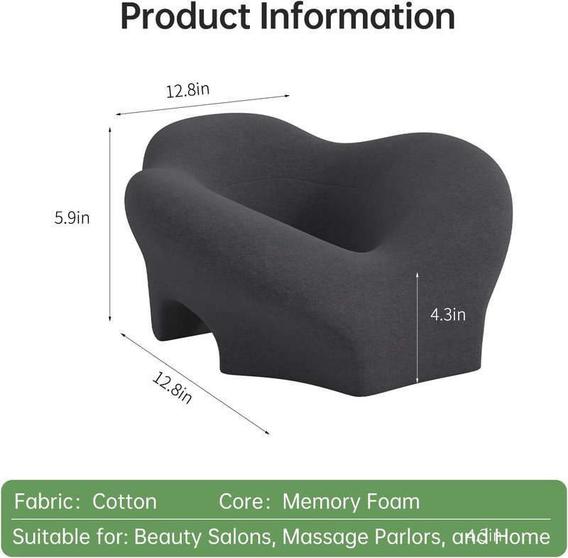 Massage Pillow Face Down - Headrest Face Pillow for Bed, After Post-Eye & BBL Surgery Recovery, Beach Tanning, Stomach Sleeping, Face Cradle Prone Sleepers.
