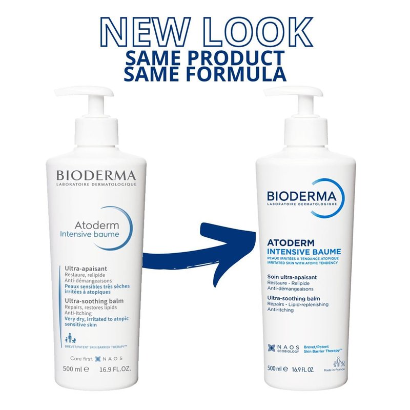 Bioderma Atoderm Intensive Balm - Hydrating Moisturizer for Dry, Atopic Skin | Fragrance-Free, Non-Greasy Face & Body Care