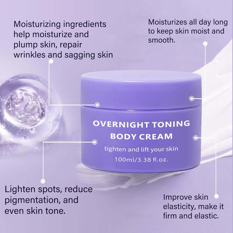 Sea-Maid Overnight Toning Body Firming Cream, Anti Wrinkle Moisturizing Toning Whip, Smooth & Tight Skin, Help Reduce Fine Lines & Wrinkles for All Skin Types
