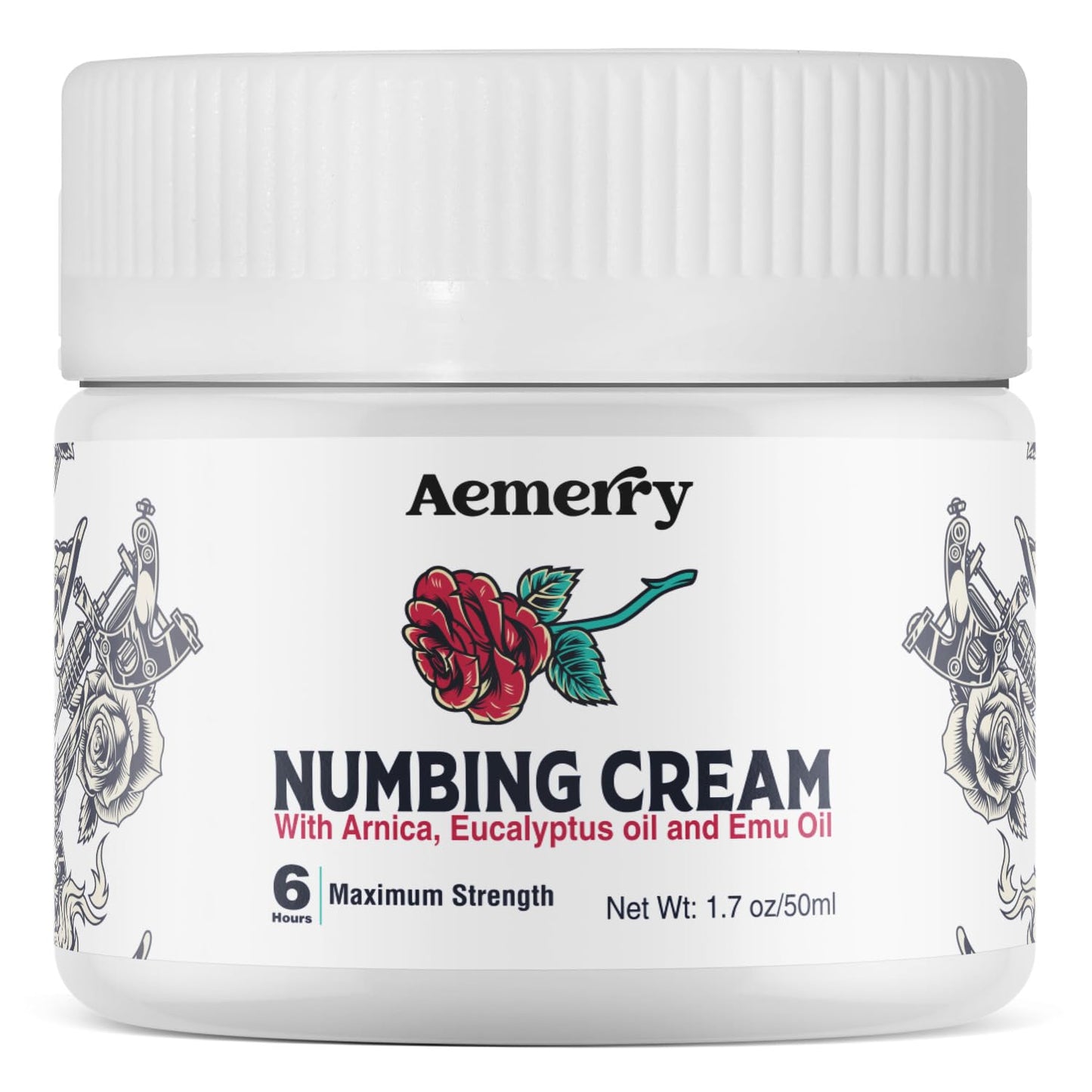 Tattoo Numbing CreamMaximum Strength: Numbing Cream for Tattoos, Extra Strength Numbing Cream - Up to 6 Hours Numbness for Multi-Purpose Use (White)