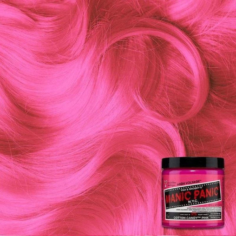 MANIC PANIC Classic Cotton Candy Pink Hair Color - Vibrant Semi-Permanent Dye for All - Vegan & Cruelty-Free (4oz / 3pk)