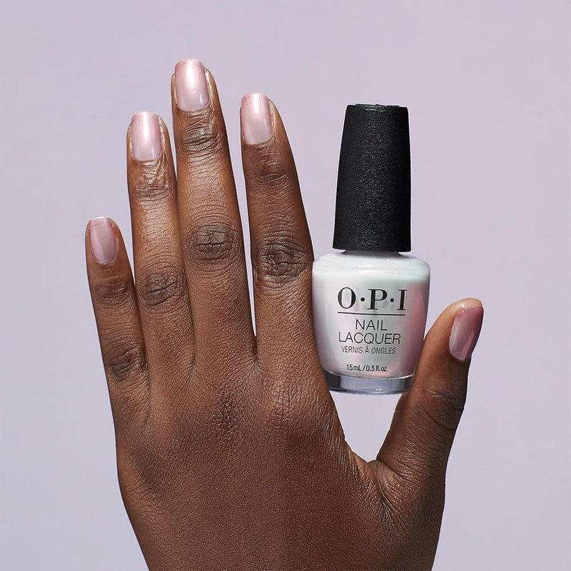 OPI Nail Lacquer Glazed N' Amused | Sheer Soft White Pearl Chip Resistant Nail Polish Your Way Collection