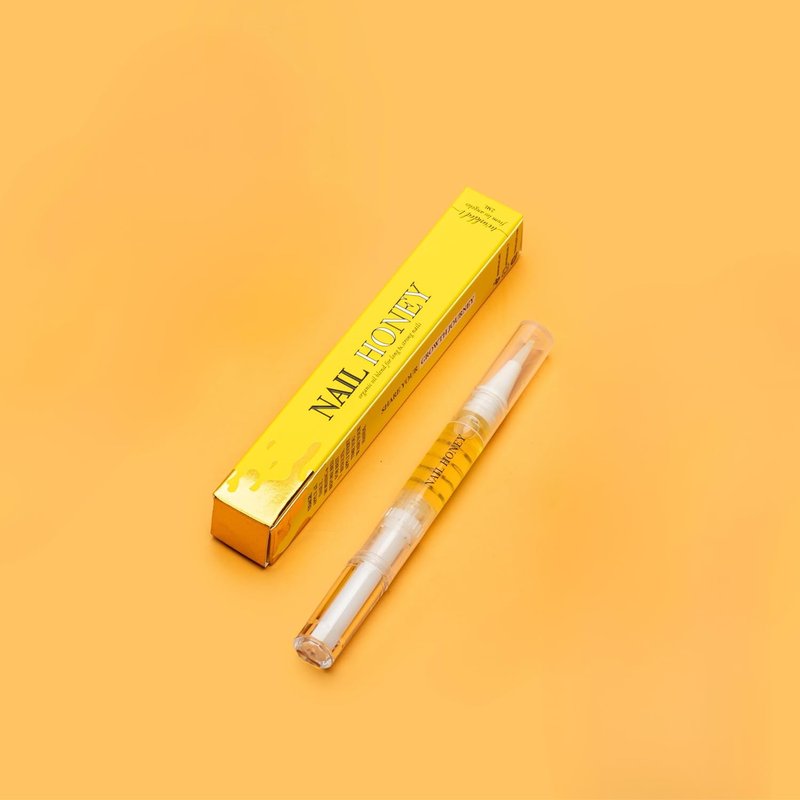 Nail Honey Cuticle Oil Pen - Organic Nail Growth Treatment for Dry Cuticles & Brittle Nails | Jojoba, Almond & Argan Oil (2ml)