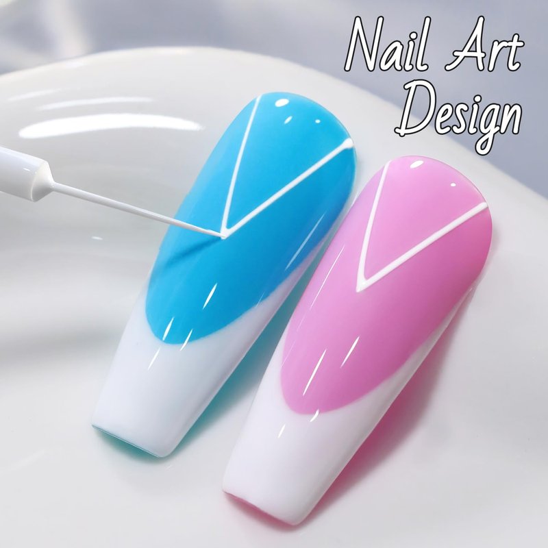 Metallic Gel Liner Nail Art - 15ml Bronze Chrome 3D Effect Polish | White Liner Art (L1006)