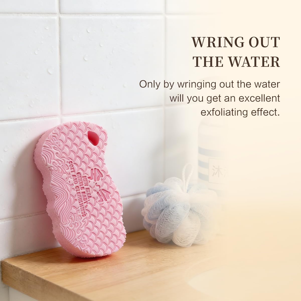 2026 Magic Exfoliating Bath Sponge | Upgraded Dead Skin Remover, Soft Body Scrubber, Shower Sponge, Adults & Kids (White)