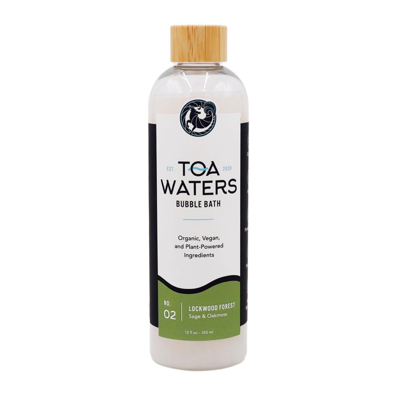 Lockwood Forest Bubble Bath – Sage & Oakmoss – Deep, Woody Scent, Sulfate-Free, Gender-Neutral Self-Care – 12 fl oz – TOA Waters