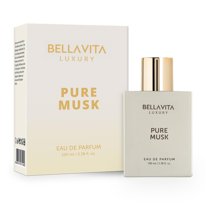 Bellavita Luxury Pure Musk Eau de Parfum - Long Lasting Unisex Fragrance | 100 ml | Floral & Woody Notes