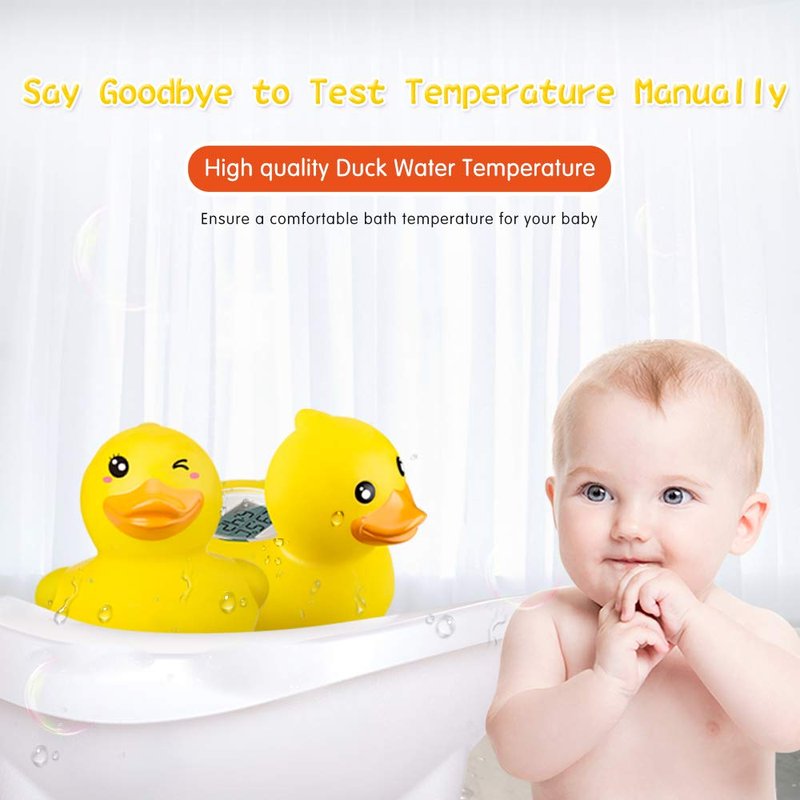b&h Baby Bath Thermometer, The Infant Bath Floating Toy Safety Temperature Water Thermometer, Baby Bath Essentials (Winking Duck)
