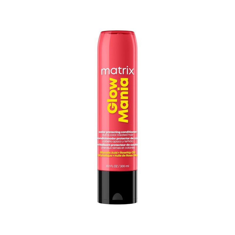MATRIX Glow Mania Conditioner - Sulfate-Free Shine Enhancer with Glycolic Acid & Rosehip Oil | For Dull, Color-Treated Hair
