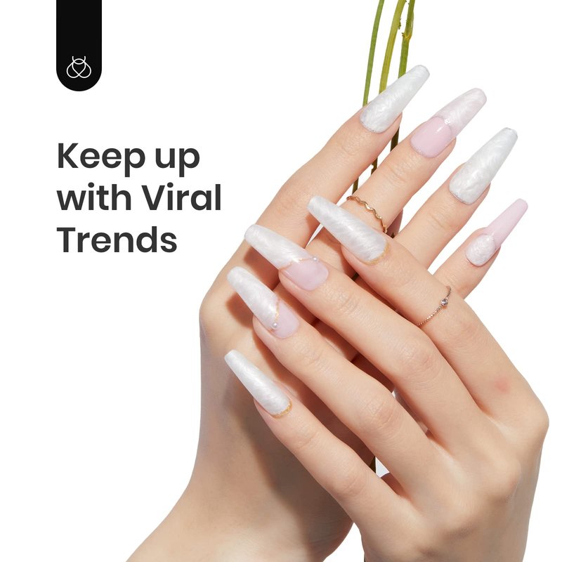 Beetles Pearl White Gel Nail Polish - 15ml Pearl Shimmer White Mermaid Pearlescent Shell Nail Gel Polish Soak Off Uv Led Curing Requires Manicure Salon DIY Home Gifts for Women