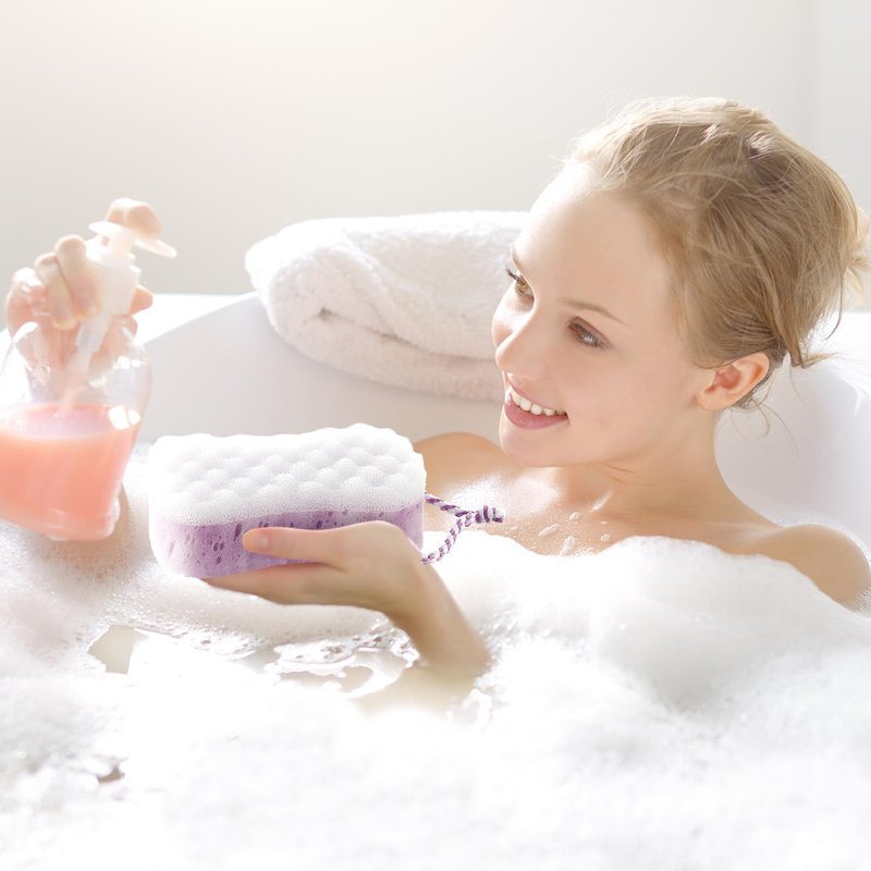 Boao 6 Pcs Bath Sponge for Women, Men Exfoliating Loofahs Body Scrubber Shower Sponges Big Pouf Foam Sponges to Spa Reusable Bathing Accessories(Fresh Color)