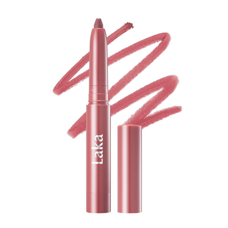 Laka Lip Liner - Smooth & Blendable Soft Matte Lip Contour Pencil for Shaping & Overlining Lips | Waterproof Formula, Oil-Cleanse Off, Long-Lasting Wear | #04 Rosy Talk, 0.02oz