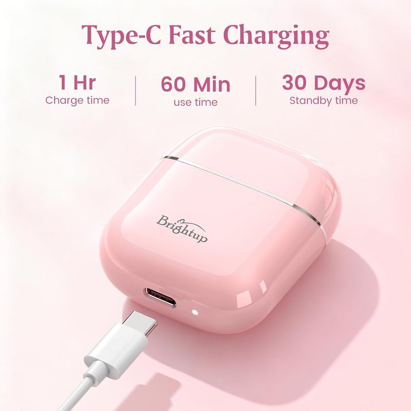 Facial Hair Removal for Women - Painless Electric Face Shaver for Sensitive Skin | USB-C Rechargeable, IPX7 Portable