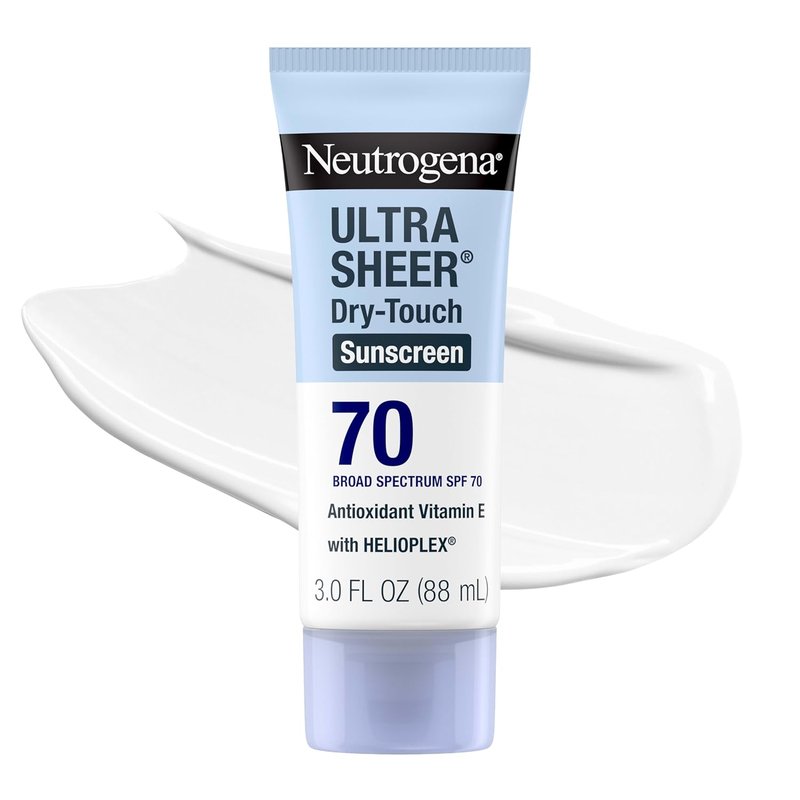 Neutrogena Ultra Sheer Sunscreen Lotion SPF 70 - Water Resistant, Oil-Free, Travel Size 3 Fl Oz