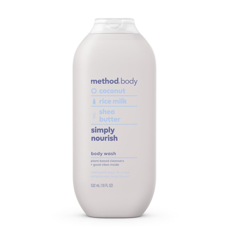 Method Body Wash, Simply Nourish, Paraben and Phthalate Free, 18 oz (Pack of 2)