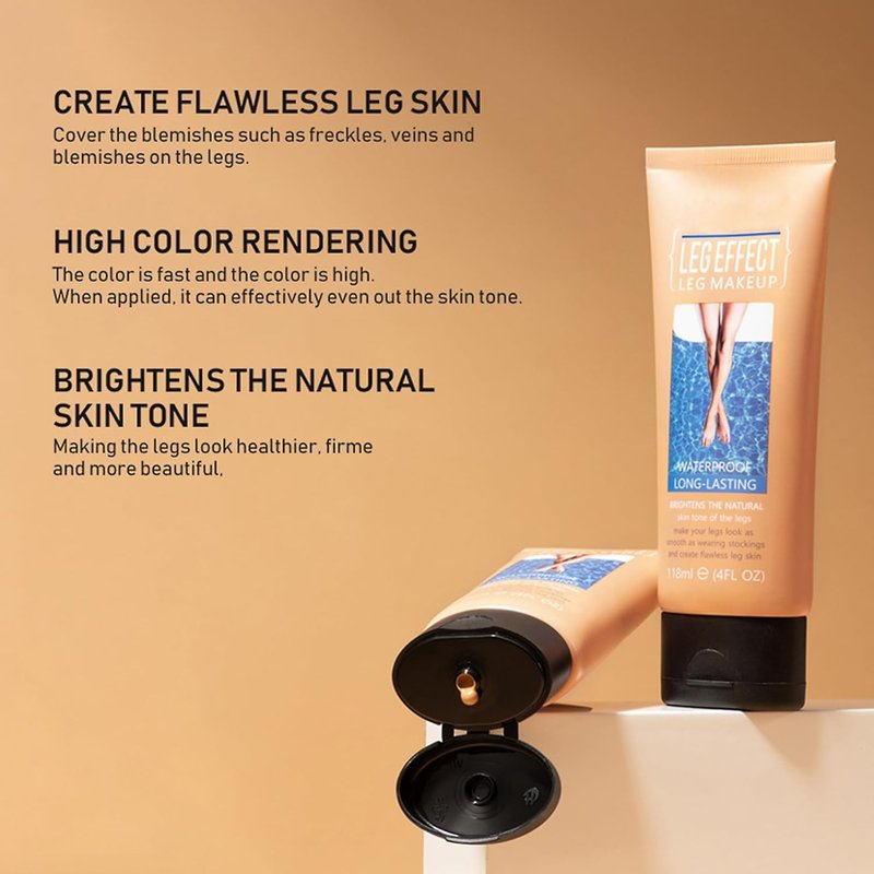 Skiennix Leg Makeup - Waterproof Body Foundation for Tattoo Cover Up | Medium Glow, 4 fl oz