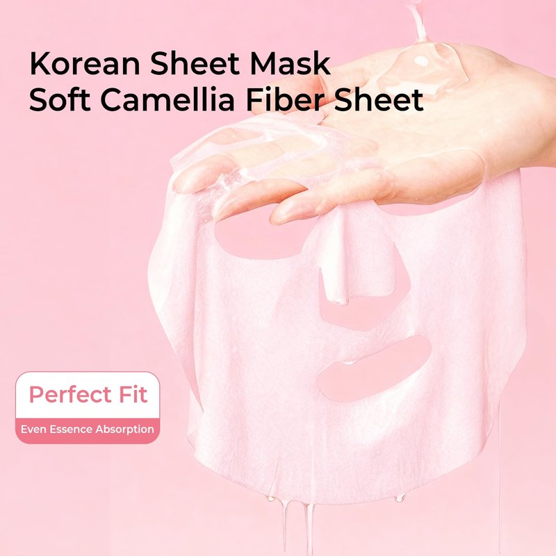 PROF.LING Real Deep Hyaluronic Acid Glow Mask, Tranexamic Acid & Niacinamide Face Mask, Deep Hydrating & Soothing Mask for Redness-Prone, Dry Skin, Brightening & Moisture, Korean Skincare，28g x 5ea
