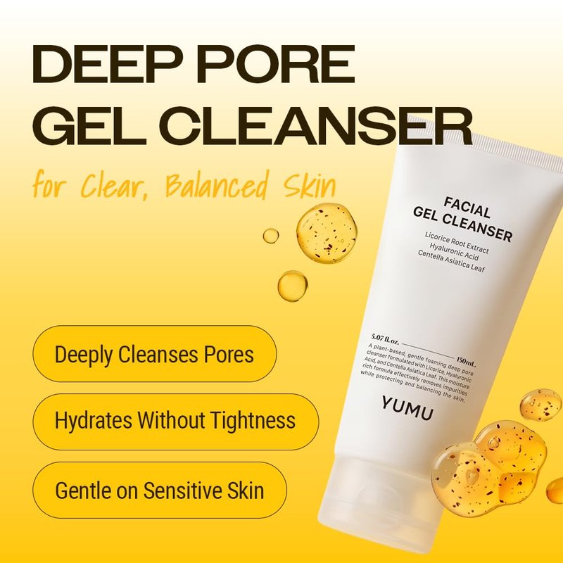 Licorice Deep Pore Facial Cleanser - Hydrating Gel with Centella Asiatica & Ceramide NP | 150ml/5.07 fl. oz.