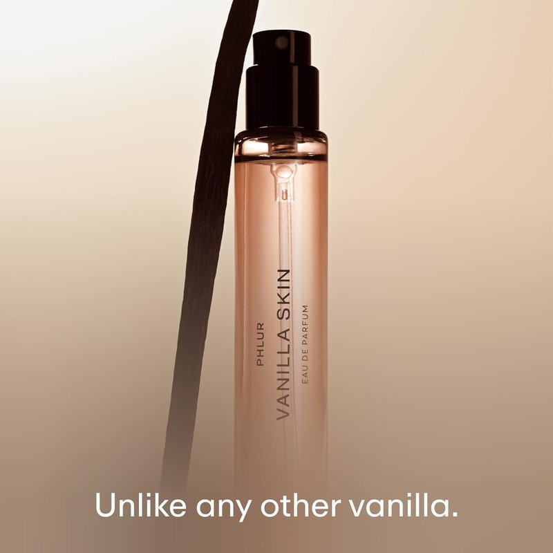PHLUR Vanilla Skin Eau de Parfum - Travel Size Perfume Fragrance - Vanilla Perfume with Pink Pepper, Cashmere Wood & Sandalwood (9.5mL) (Pack of 2)