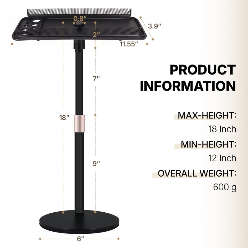 Hair Extension Holder Braiding Rack Stand - Adjustable Height Tripod Hair Organizer for Braiding Hair, Wigs, Extensions, Tinsel & Bangs | Portable Storage Display for Salon, Barber Shop & Home Use