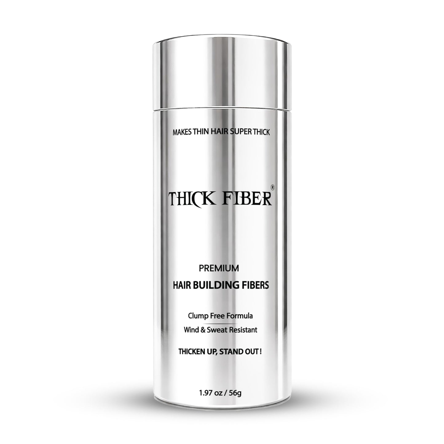 THICK FIBER Hair Fibers | Hair Powder for Thinning Hair 56g Bottle | Makes Thin Hair Look Thicker in Seconds | Hair Loss Concealer For Women & Men (Medium Brown)