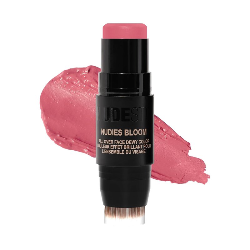 Nudestix Nudies Bloom All Over Dewy Color - 3-in-1 Cream Blush Stick for Cheeks, Eyes & Lips | Sheer Glossy Finish, Vegan Makeup