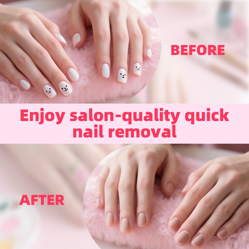WBHLDM Electric Nail Soaking Bowl- Fast Soak Off Acrylic Nail Remover & Steamer, One-Handed Gel Polish Soaking Off Device for Home and Salon Use (Pink)
