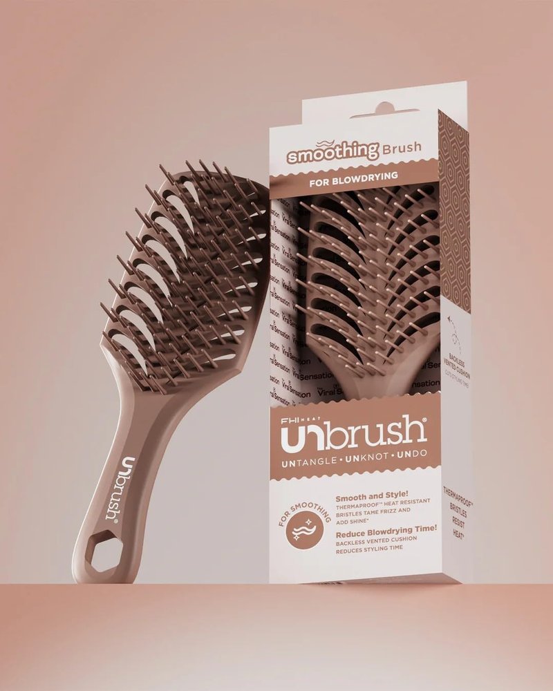 FHI Heat Detangling Smoothing Brush - Heat Resistant for All Hair Types | Pain-Free Brushing