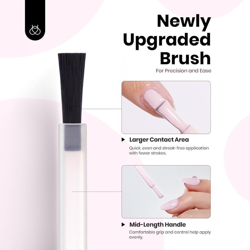 Beetles Pink Gel Polish - Hema Free Cream Puff 15ML Full Size/0.51Fl Oz, Pastel Light Pink Gel Nail Polish, Soak Off UV LED Lamp Nail Art, Long-Lasting Manicure Salon DIY Home Bright Summer Nails
