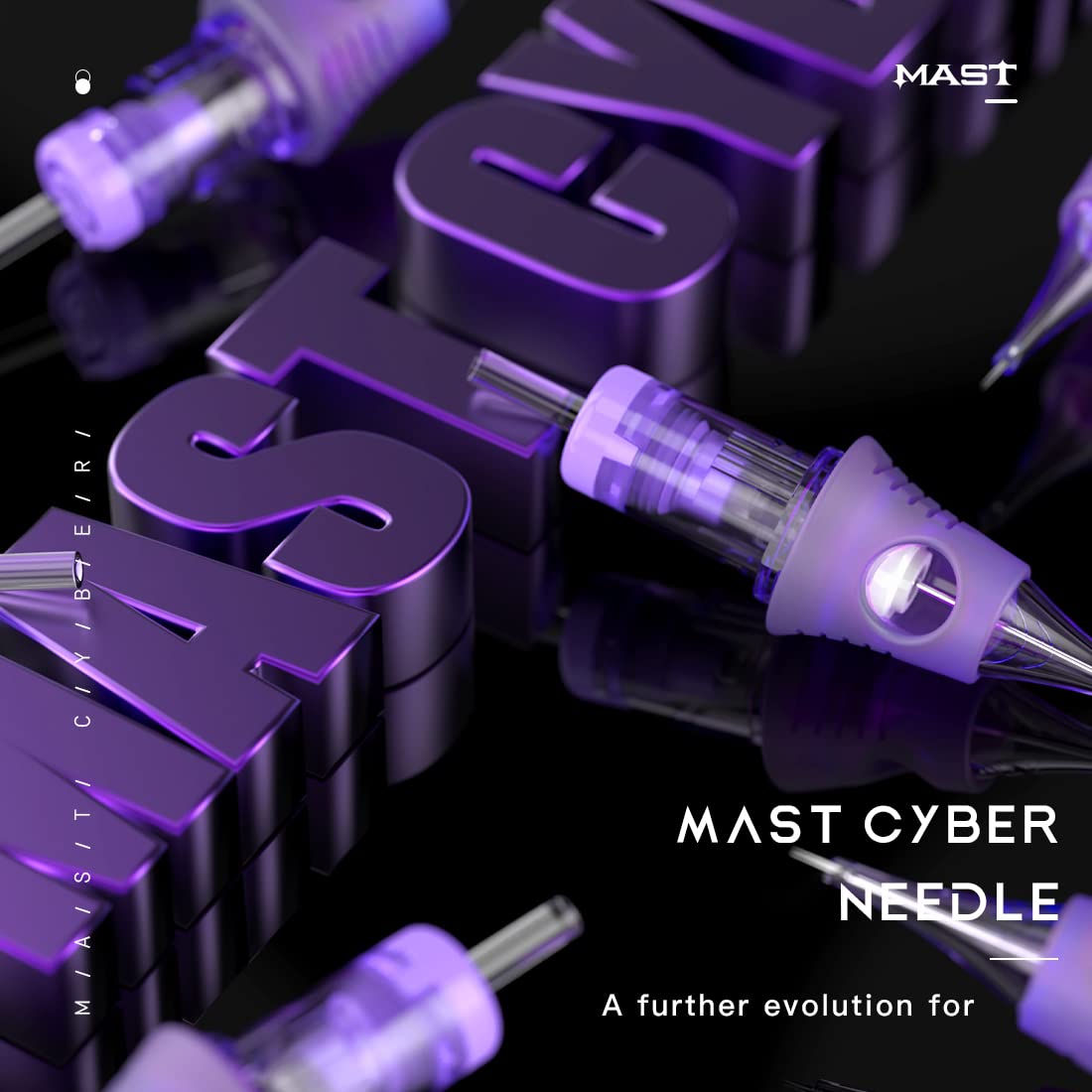 Mast Tattoo Cyber Tattoo Cartridge Needles 1003RL, 20Pcs #10 Super Bugpin 3 Round Liner Disposable Needles for Fine Line Tattoo, PMU and SMP