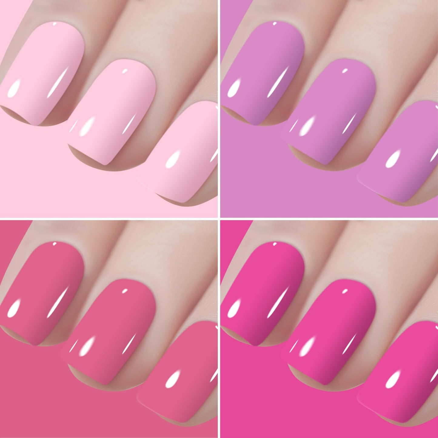 Vishine Gel Nail Polish Set - 45 Color Gel Nail Polish with Base Top Coat Lasting Nail Gel Polish Soak Off UV LED Gel Polish Manicure Kit 48Pcs 8ml