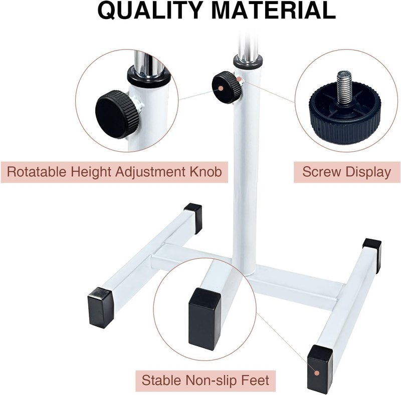 Height Adjustable Pedicure Foot Rest - Non-Slip Stool for Home & Office | Black