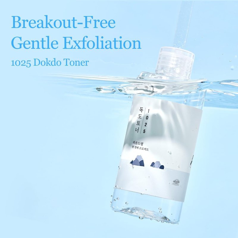 ROUND LAB Dokdo Toner - Oil Control & Gentle Exfoliation | 6.76 Fl Oz, Deep Sea Water for Moisturization