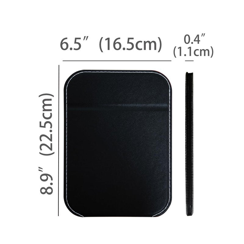 PDOZV Travel Mirror for Desk, 6.5×8.9” Adjustable Rectangle PU Edge Covering Black Foldable Desk Mirror with Stand for Travel Camping Home (Black)