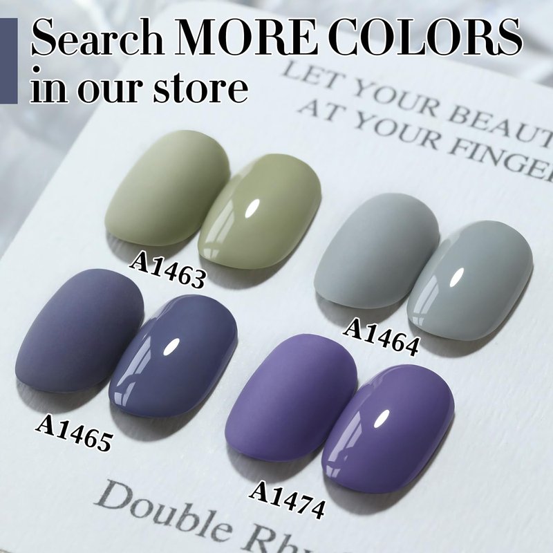Gel Nail Polish - Double Rhythm 15ML Deep Blue Gray | Soak Off for DIY Manicure at Home