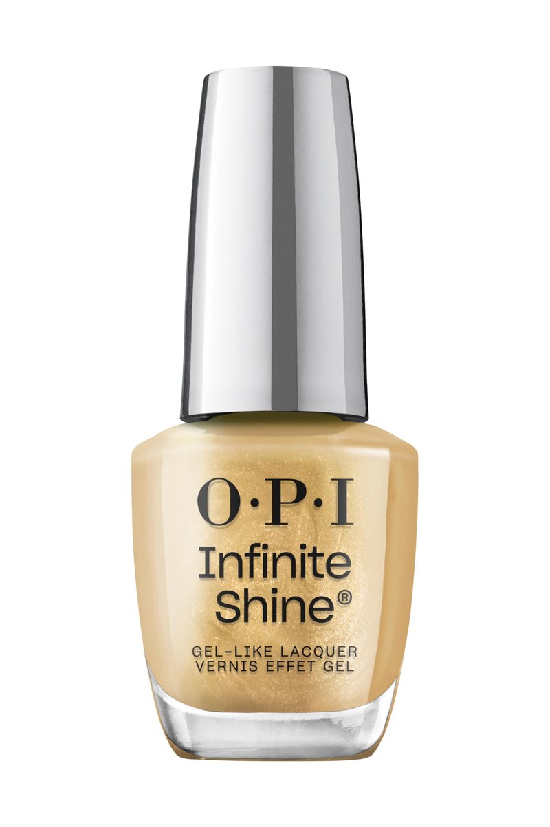 OPI Infinite Shine 24/7 Carat | Sheer Bright Yellow Metallic Long Wear Gel Like Nail Polish | Vegan, Long Lasting, Streak Free