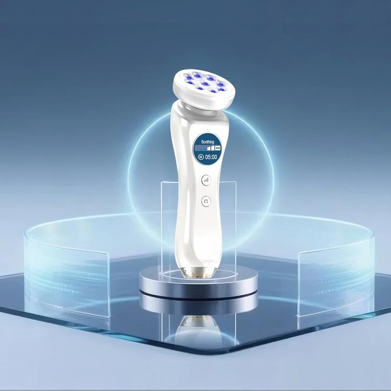 Skiennix 5-in-1 Beauty Massager - Facial & Neck Care with Red Light, Thermal, Vibration | Skin Detection Function