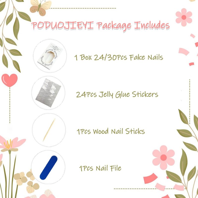 30Pcs Handmade Lily Press on Nails Green Gradient Almond Fake Nails with 3D Flower Accents Reusable Spring Summer Floral False Nails Kit for Women Manicure Nail Tips Decorations