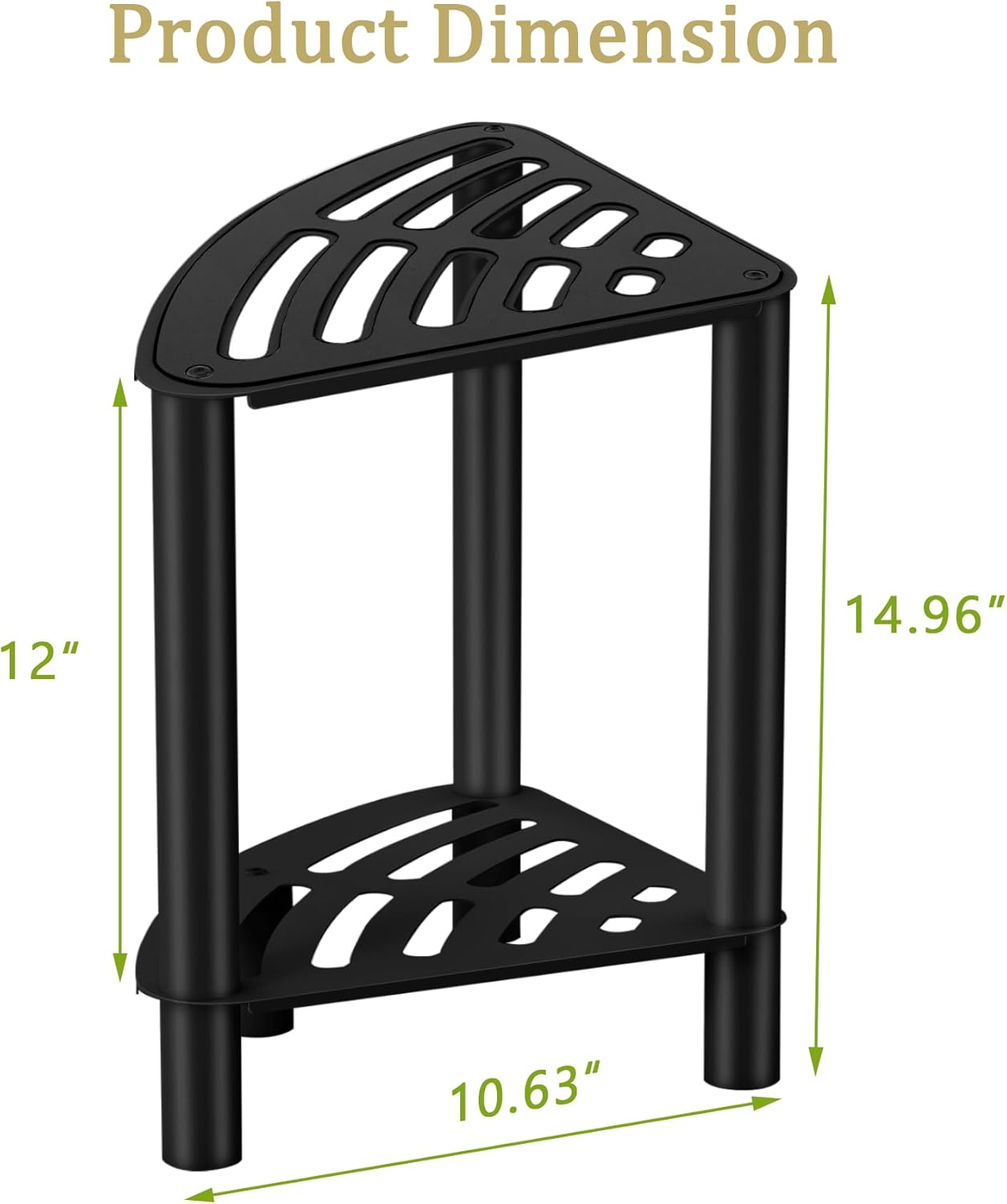 VOTZAAQ Stainless Steel Shower Stool - Double Layer Corner Bench | Matte Black Foot Rest for Small Bathrooms