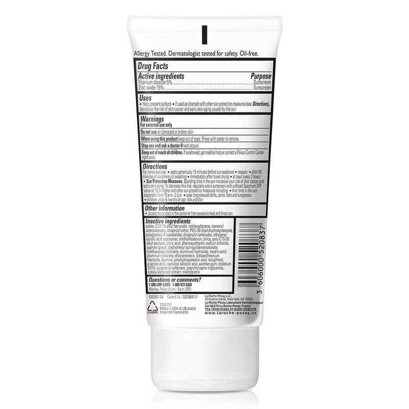 La Roche-Posay Anthelios Mineral Sunscreen SPF 50 Gentle Lotion, Broad Spectrum SPF + Antioxidants, Face & Body Sunscreen, Titanium Dioxide & Zinc Oxide, Oxybenzone Free, Oil Free